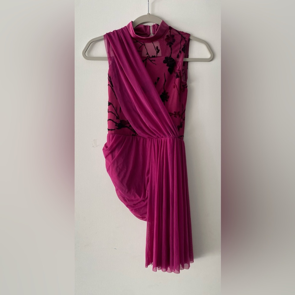 Weissman Fields of Gold Side Skirt Drape Dance Dress
